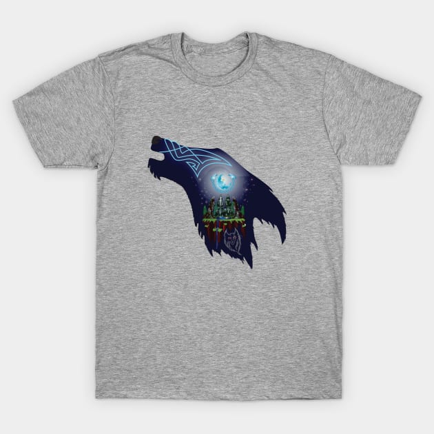 singing to the lady moon T-Shirt by Windsmane